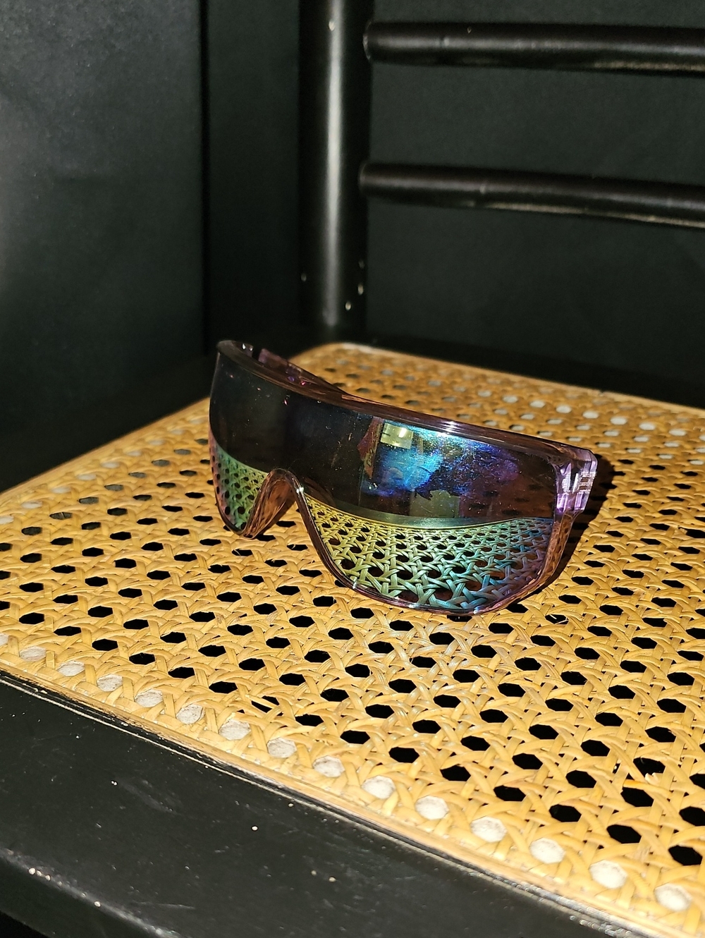 Von Zipper Purple Frame Iridescent Shield Sunglasses